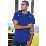 Dewberry T8570 HOODED MEN'S T-SHIRT-OUTDOOR SAX | shoptok.hr