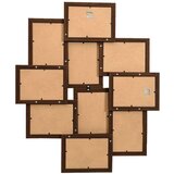vidaXL Okvir za 10 fotografija (13 x 18 cm) tamnosmeđi MDF | shoptok.hr