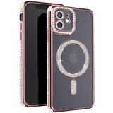 AVIZAR diamond case za iphone 12 zaščita magsafe contour strass, šampanjec roza, (5000015092) | Shoptok.si