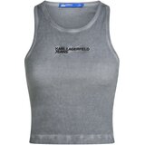 Karl Lagerfeld jeans Top siva / crna | shoptok.hr