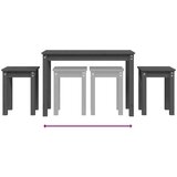  Komplet mizic 3 kosi siva trdna borovina, (20715491) | Shoptok.si
