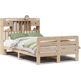 vidaXL Krevet s regalom za knjige bez madraca 135x190 cm od borovine | shoptok.hr