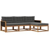 vidaXL Zunanja garnitura za sedenje 4 pcs Naravna in antracitna, (5000279913) | Shoptok.si