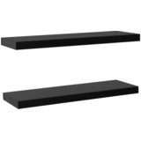  Plutajuće zidne police 2 kom crne 100 x 20 x 3,8 cm | shoptok.hr