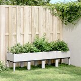 vidaXL Cvetlično korito z nogami belo 160x40x42 cm PP Cene