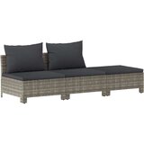  3-dijelna vrtna garnitura od poliratana s jastucima siva | shoptok.hr