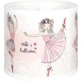 Brilagi Univerzalni abažur BOBO E27 prečnika 15 cm, beli/roze/sa motivom balerina u