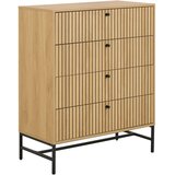 MID.YOU komoda, naravne barve, črna | Shoptok.si