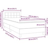 Box Spring krevet s madracem ružičasti 90x210 cm samt | shoptok.hr