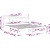  Konstrukcija postelje z vzglavjem Rjava Borovo les, (5000126735) | Shoptok.si