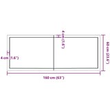  Zidna polica svjetlosmeđa 160x60x(2-4) cm obrađena hrastovina | shoptok.hr