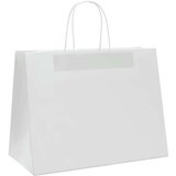  Papirnate vrećice 250 kom s ručkama bijele 32x17x25 cm | shoptok.hr