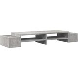 vidaXL Stojalo za zaslon s predelki beton. siva 100x27x15 cm inž. les | Shoptok.si