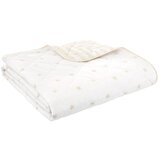 Bianca Bijeli/bež pamučan prošiven dječji pokrivač 135x190 cm Mini Star & Stripes – Cijene