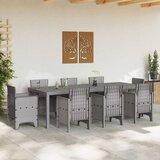  Stol za vrt Svjetlosiva 250 x 100 x 73 cm poliratan | shoptok.hr