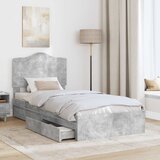  s od storage Betonski sivi 90 x 190 cm Konstruirano drvo | shoptok.hr
