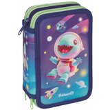 Pelikan pernica Emoji 3 zip s priborom - dezen 6 (dino svemir) | shoptok.hr