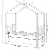 vidaXL Otroški posteljni okvir s predalom trdna borovina 70x140 cm | Shoptok.si