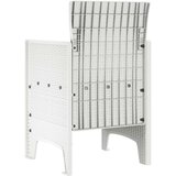 vidaXL Vrtna stolica Set od 4 Bijela, Antracit Plastika, Poliester | shoptok.hr