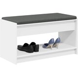  Klupa za hodnik s jastukom s policom Bijeli 83 x 38 x 45 cm | shoptok.hr