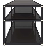 TV omarica črna 140x40x40,5 cm kaljeno steklo, (20730105) | Shoptok.si