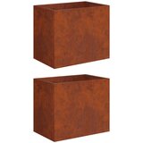  Vrtna saksija 2 kom. Rđa 50 x 40 x 50 cm Otporni čelik | shoptok.hr