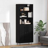 vidaXL Highboard Zidne s ladicama 2 pcs Crni hrast Konstruirano drvo Cijene