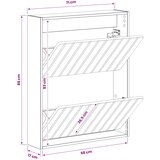  Ormar za cipele na zidu ZWOLLE 71 x 17 x 86 cm Staro drvo | shoptok.hr