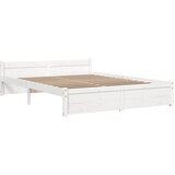  Okvir za krevet od masivnog drva bijeli 160 x 200 cm | shoptok.hr