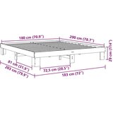 vidaXL posteljni okvir brez vzmetnice 180x200 cm masivni les hrast | Shoptok.si