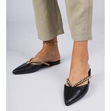 D/CEO marka niezdefiniowana Black elegant slides decorated with a chain Gerita | Shoptok.si