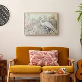  Plakat - Heron Wading in a Pond - illustration in light colors 60x40 Zlatni okvir | shoptok.hr