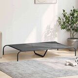 vidaXL dvignjena pasja postelja siva 130x80x20 cm tekstilen in jeklo | Shoptok.si