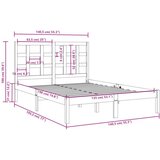 Okvir za krevet od masivnog drva 135 x 190 cm 4FT6 bračni | shoptok.hr