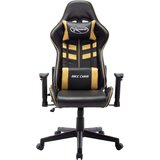 vidaXL Gaming stol črno in zlato umetno usnje | Shoptok.si