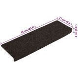 vidaXL Samoljepljivi otirači za stepenice 30 kom tamnosmeđe 65x21x4 cm | shoptok.hr