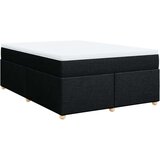 Krevet s oprugama i madracem crni 140 x 190 cm od tkanine | shoptok.hr