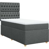  Okvir kreveta s oprugama i madrac tamnosivi 80x200cm od tkanine | shoptok.hr
