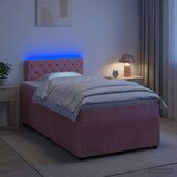  Boxspring krevet s madracem Ružičasta 120 x 190 cm Baršun | shoptok.hr