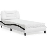  Krevet s madracem Hvar bijelo-crni 80 x 200 cm od umjetne kože | shoptok.hr