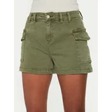Only Kratke hlače iz tkanine Missouri 15328087 Zelena Regular Fit