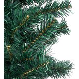 vidaXL Ozka umetna novoletna jelka s stojalom zelena 210 cm PVC | Shoptok.si