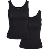 Urban Classics Women's 2-pack Basic Stretch Top black | shoptok.hr