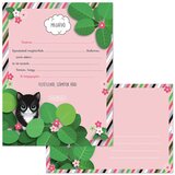 Ars Una Think Pink mačkaste pozivnice za zabavu s omotnicama, set od 10 komada | shoptok.hr