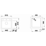 Blanco sudoper DALAGO 5 SILGRANIT VULKAN SIVA, s dalj. upr. | shoptok.hr