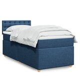 vidaXL Krevet s oprugama i madracem plavi 100 x 200 cm od tkanine | shoptok.hr