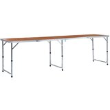 The Living Store Zložljiva miza za kampiranje iz aluminija 240x60 cm - Zložljiva Miza Za Kampiranje, (22101423) Cene