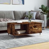 vidaXL Klubska mizica dimljeni hrast 90x50x40 cm inženirski les Cene