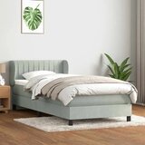  Box Spring krevet s madracem svijetlo sivi 80x210 cm baršun | shoptok.hr