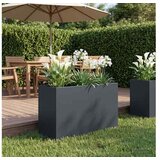 vidaXL Vrtna saksija Antracit 80 x 40 x 50 cm Čelična vrata - Antracit 80 x 40 x 50 cm 1 | shoptok.hr